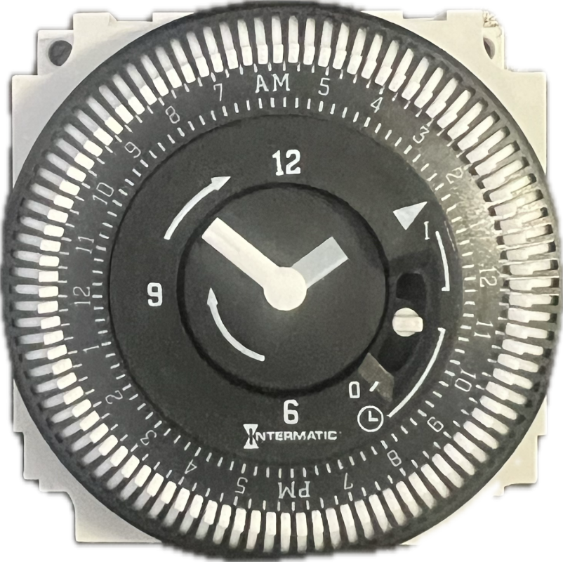 Analog/automatic clock for biomist timers