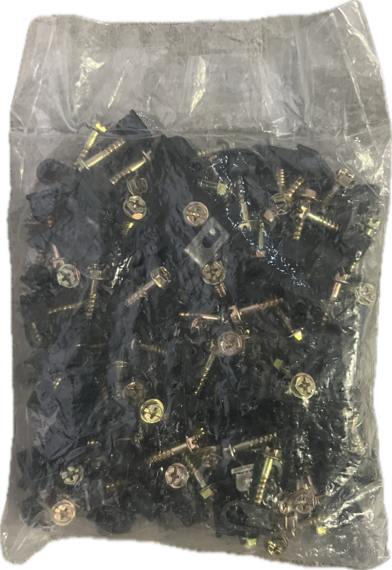 Qty 100 Black Clips with screws